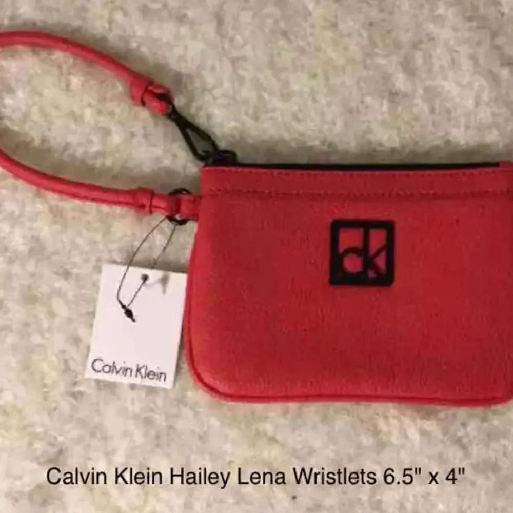 Calvin Klein Hailey Lena Red Wristlet. NWT